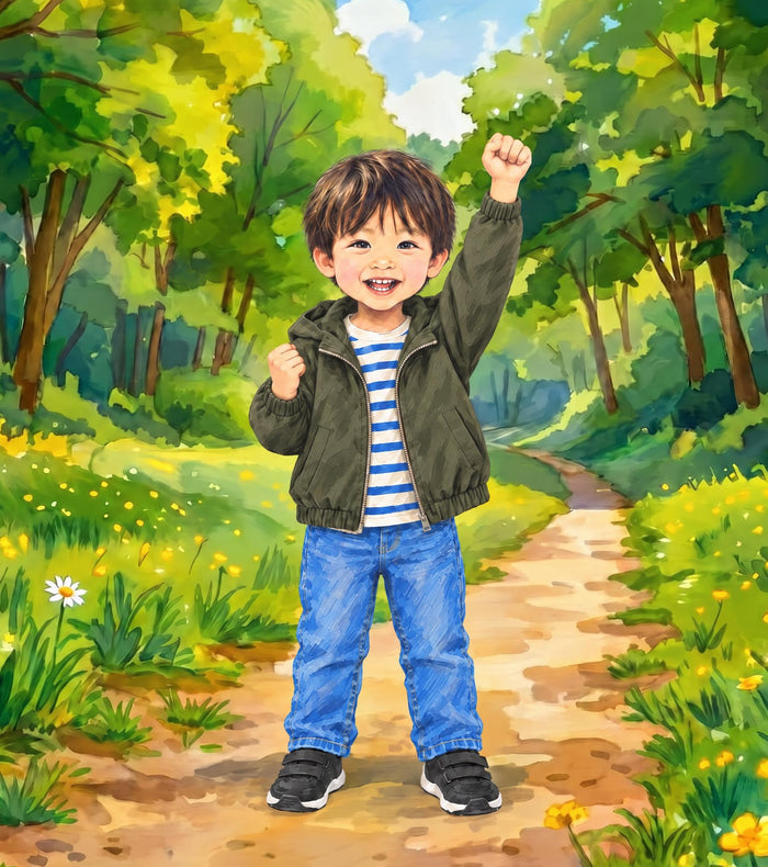 絵本の中のお子さまのイラスト例